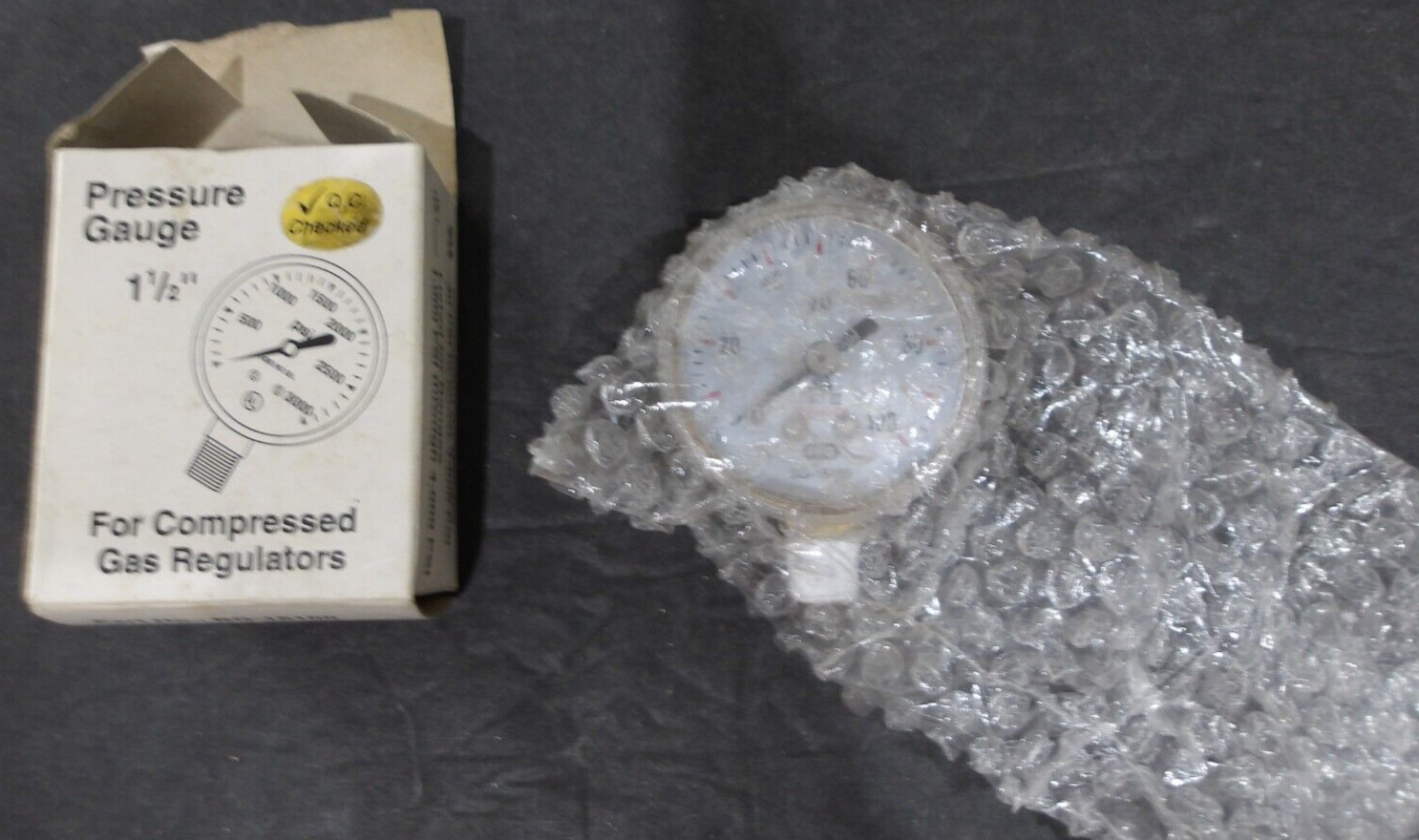 New JW Harris BG-15100 1-1/2″ x 100 PSI Bottom Port Compressed Gas Gauge
