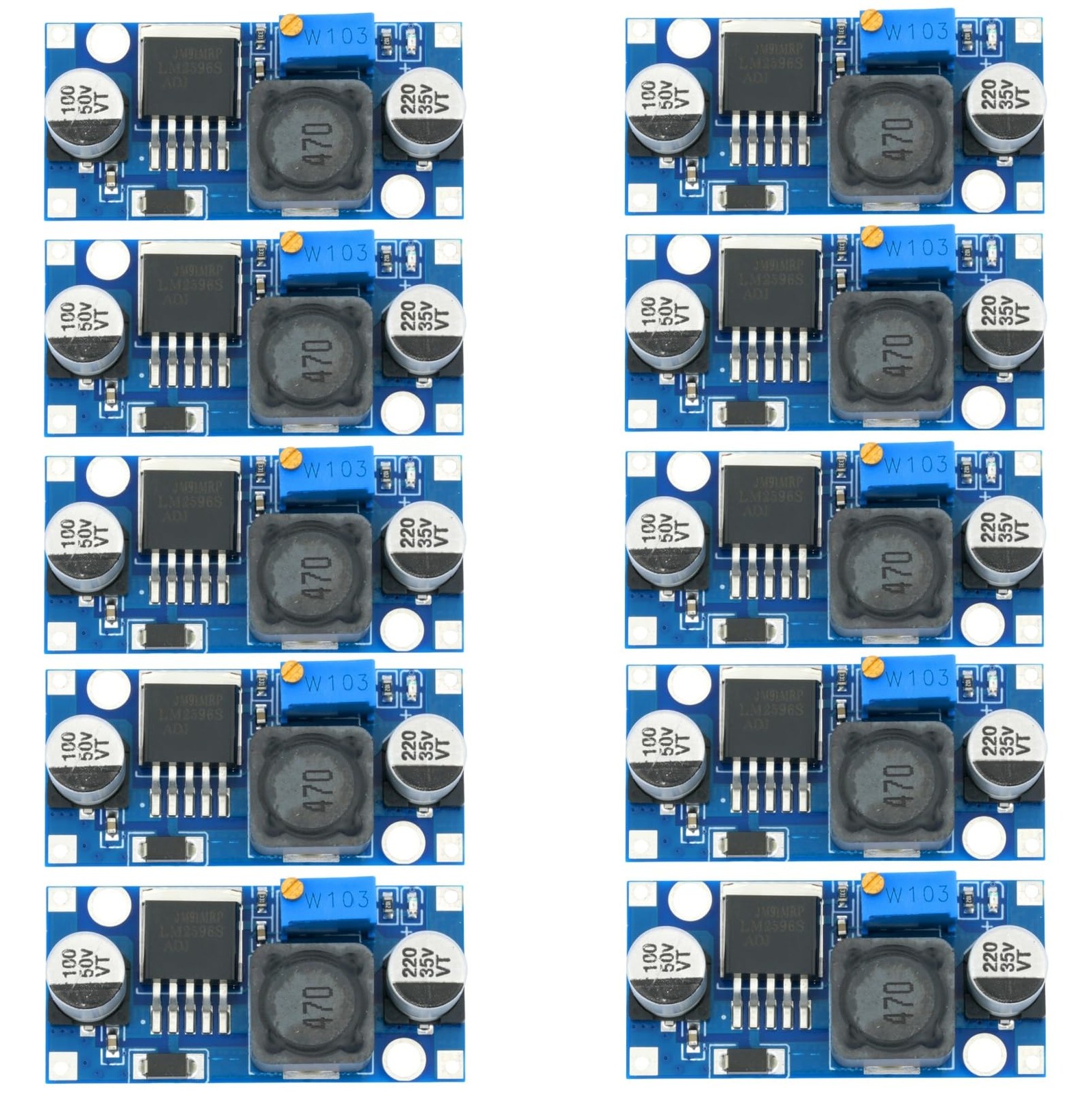 10Pcs LM2596 LM2596S DC to DC Converter Buck Module