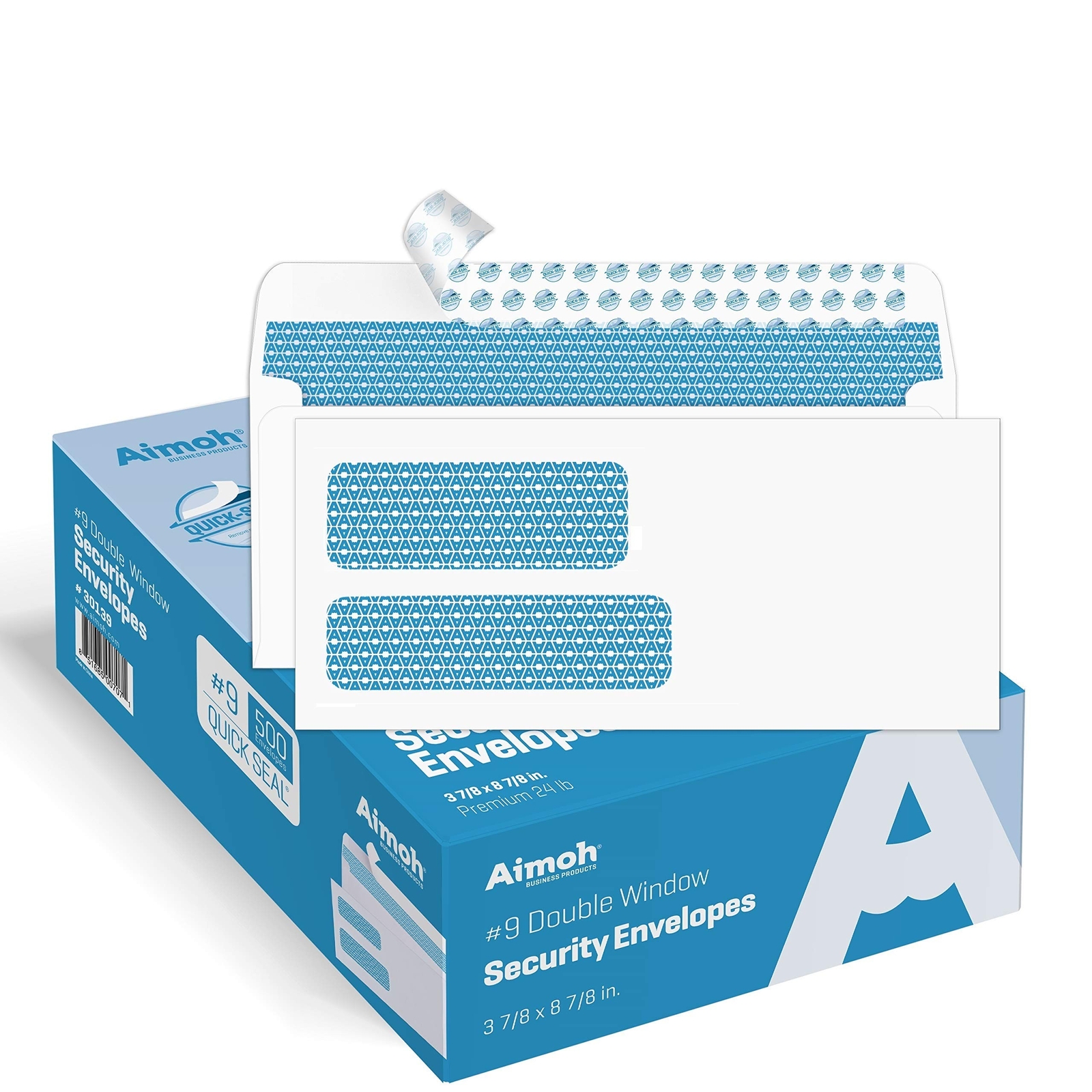 500#9 Double Window SELF Seal Security Envelopes – for Invoices, Statements &…