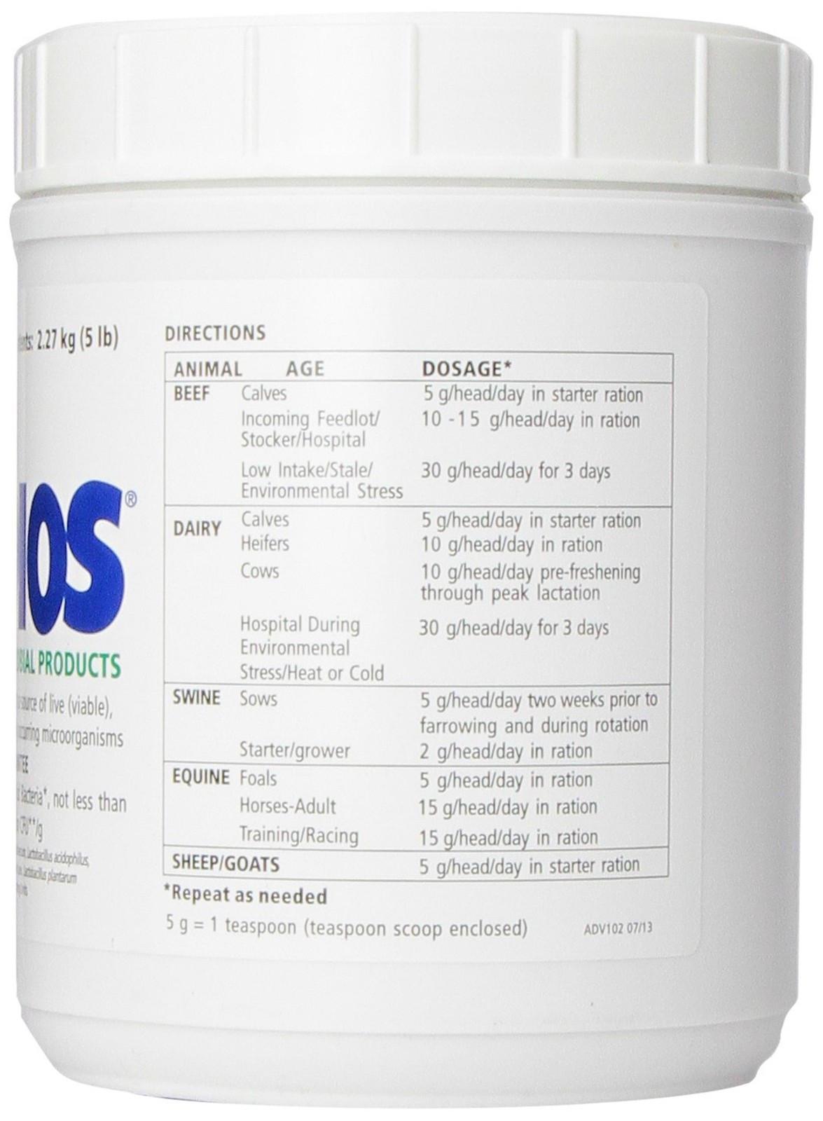 VETS PLUS Probios Feed Granule for Horses, 5-Pound 5 Pound (Pack of 1)