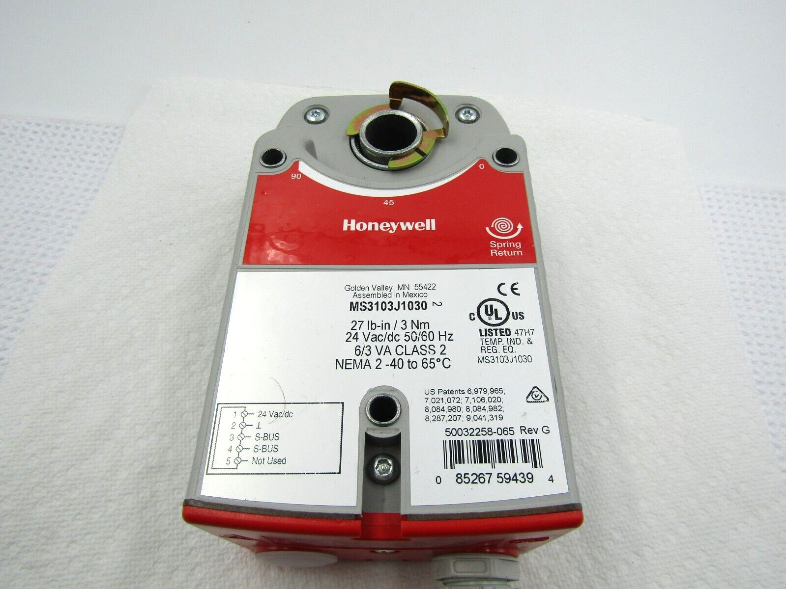 Honeywell MS3103J1030 Return Direct Coupled HVAC Damper Actuator H2