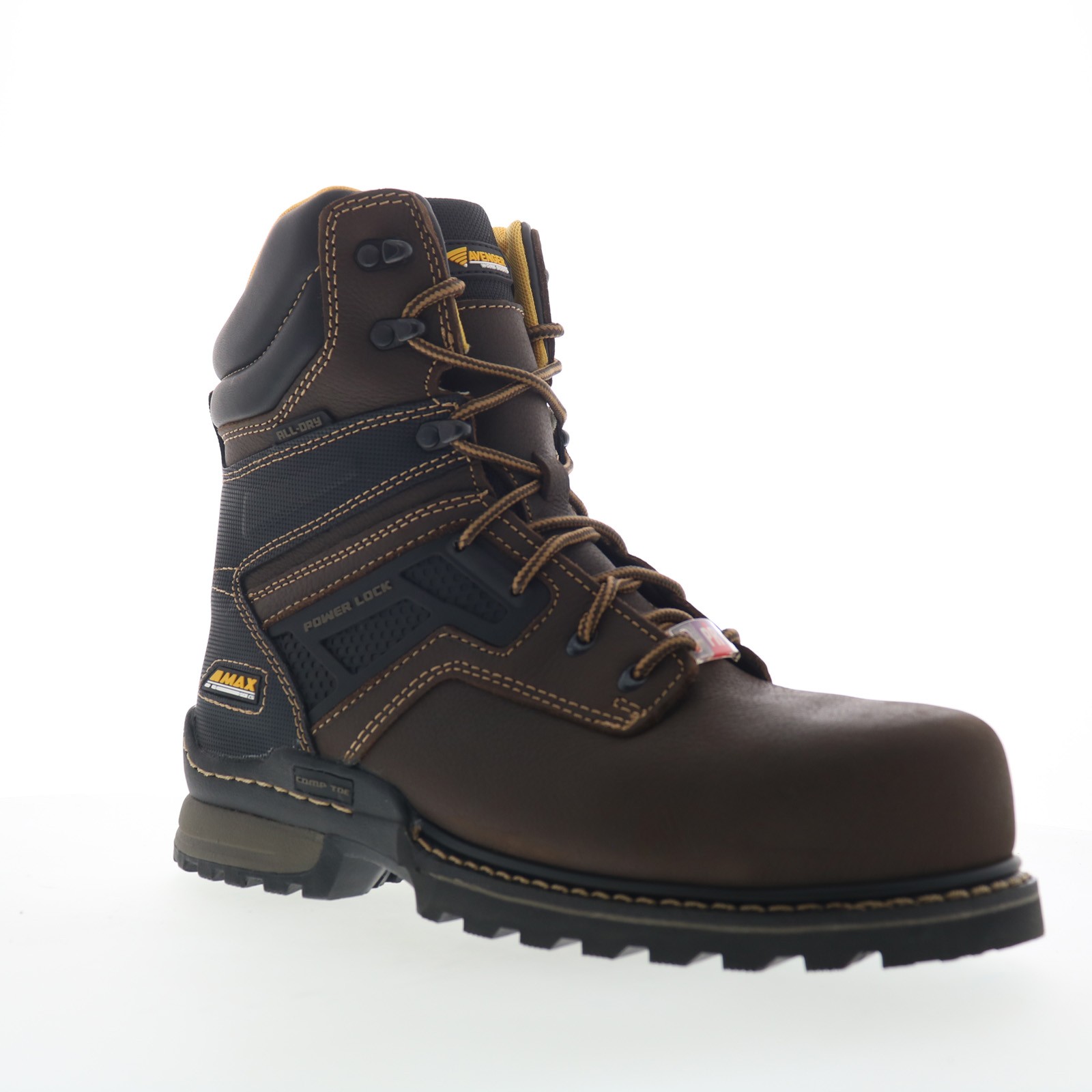 Avenger A-Max Dozer 8 – Composite Toe WP EH PR SR Mens Brown Work Boots