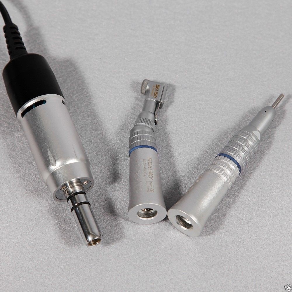 Dental Lab Marathon Micromotor Straight Handpiece/Contra Angle Polisher +10Burs