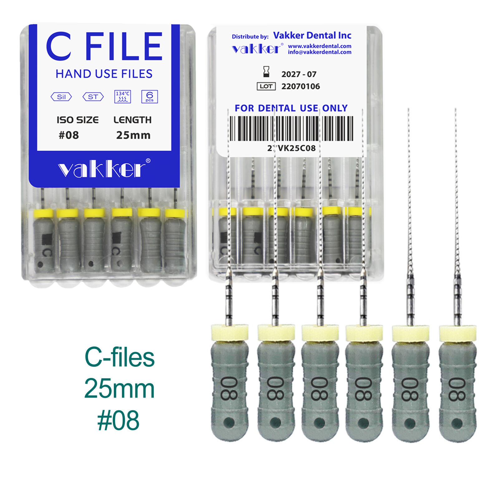 Dental Rotary Endodontic Hand Use C-Files for Root Canal 21/25mm C File
