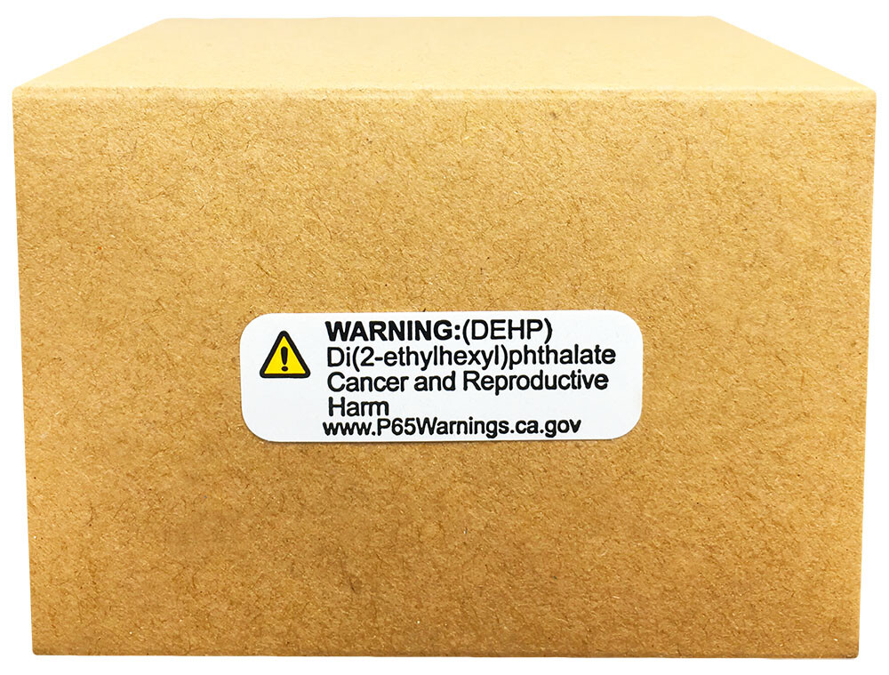 Prop 65 DEHP Short Form Warning Labels | .5 x 1.5″ Inch | 500 Per Roll