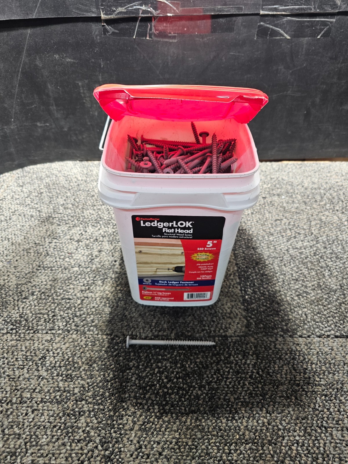 (QTY 250) Fastenmaster Ledgerlok No. 14 X 5 In. L Star Flat Head High/low Screws
