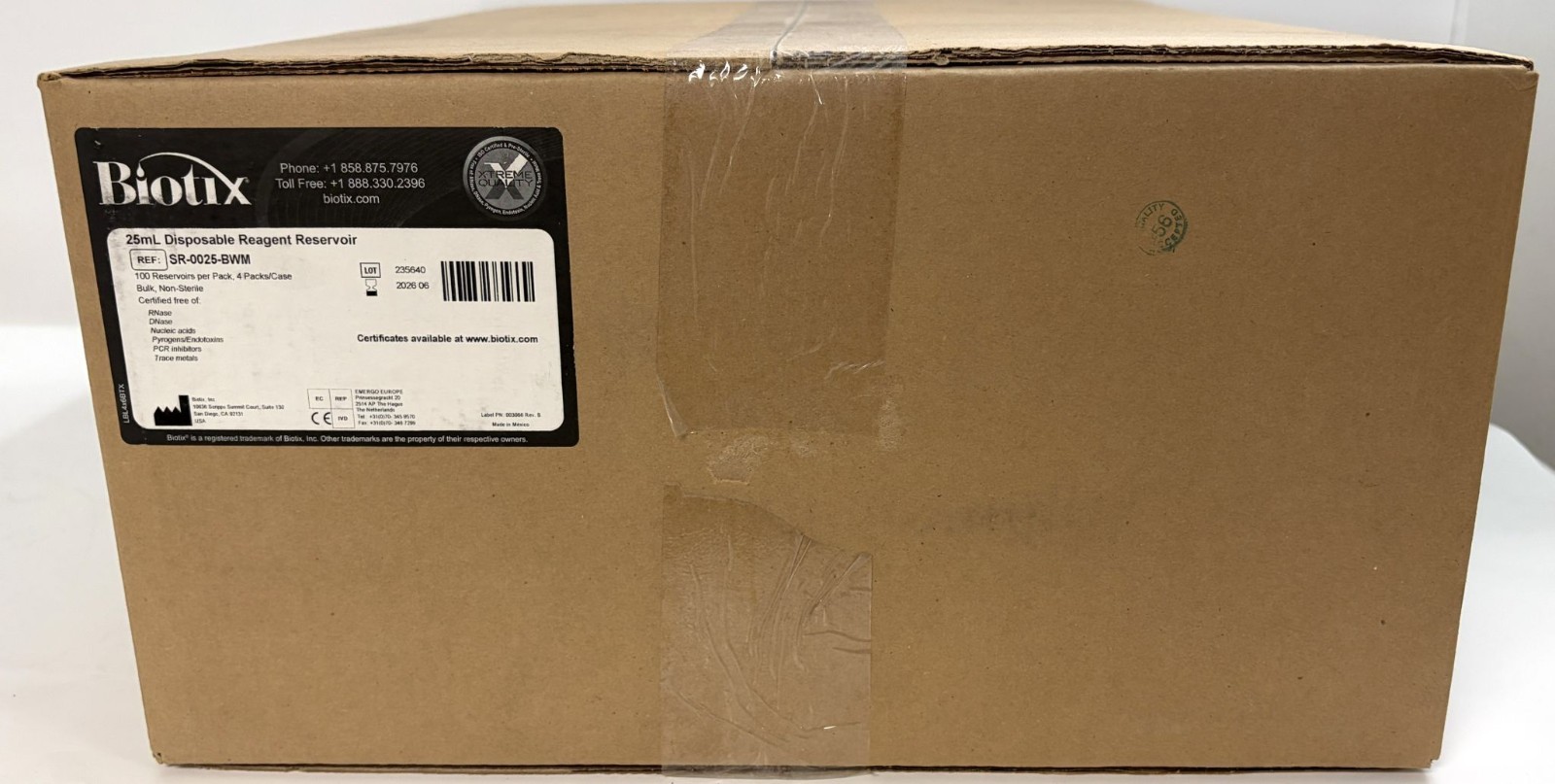 Biotix SR-0025-BWM 25 mL Disposable Reagent Reservoir, 100 per pack (4 Packs/CS)