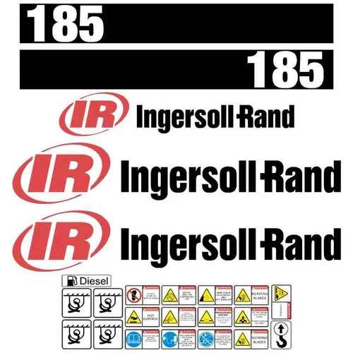 Ingersoll Rand 185 Air Compressor Decal Kit Replacement Stickers