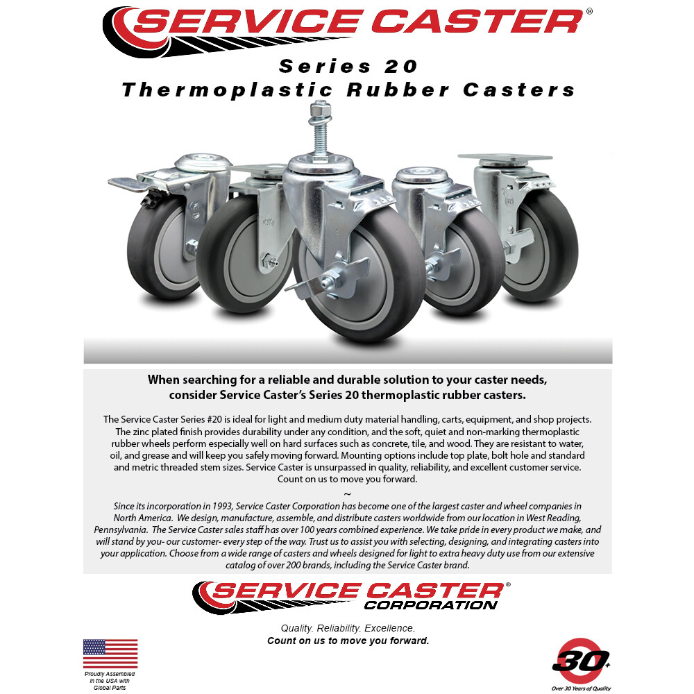 Service Caster Brand Replacement for Colson Caster 2.05254.445 MTG13