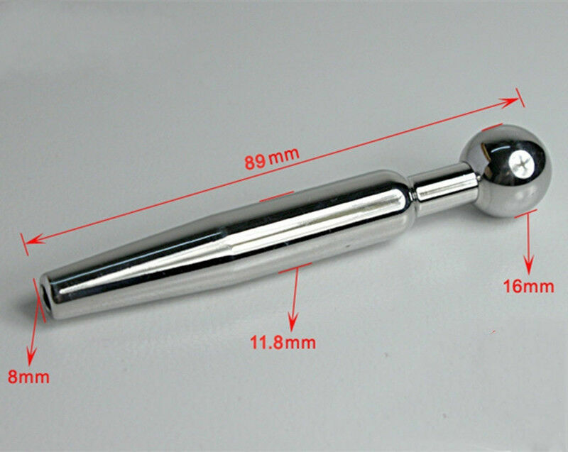 Male Stainless Steel Urethral Dilator Through-hole Urethral Sound Penis Plug NEW