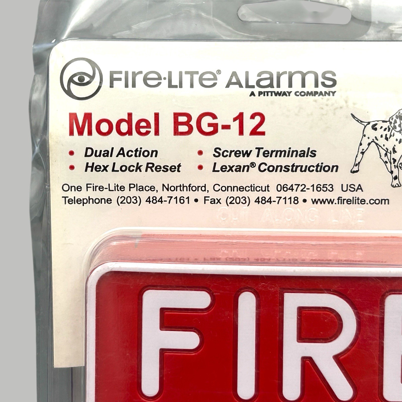 Fire-Lite Alarms BG-12 Fire Alarm Dual Action Push In Pull Down New Ships Quick
