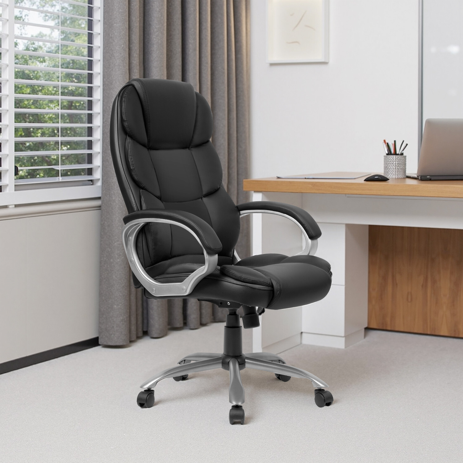 Office Chair Ergonomic High-Back Executive Desk Chair with Adjustable Swivel