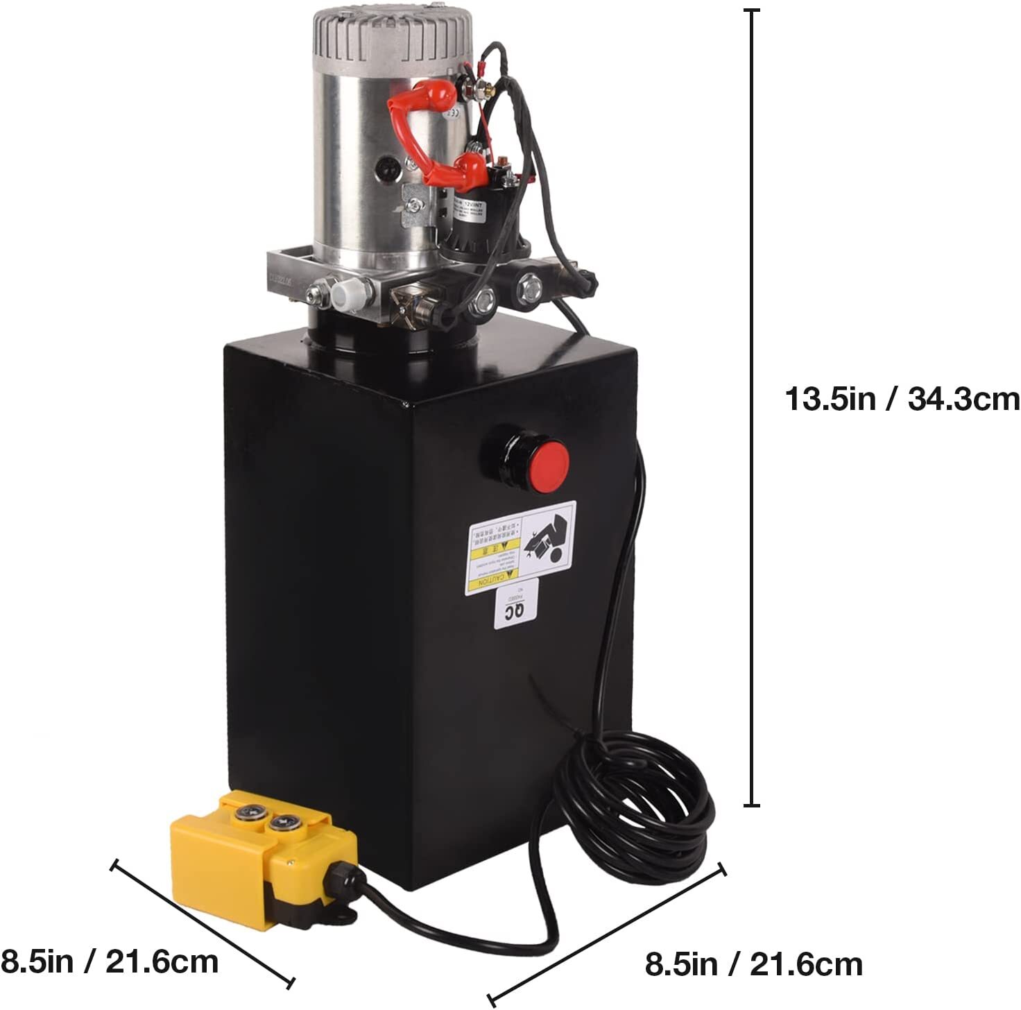 15 Quart Hydraulic Pump DC 12V Single Acting Dump Trailer Lifting Power Unit
