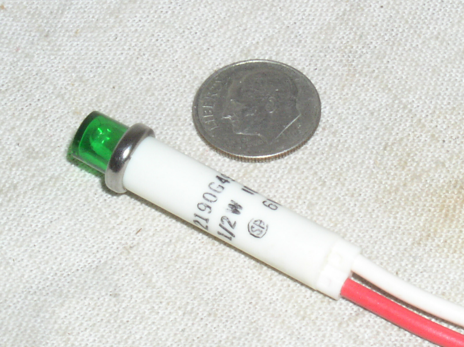 IDI 6.5MM GREEN LED PILOT LITE PANEL LIGHT LAMP INDICATOR 5/16″ 5V 6V DC/AC USA