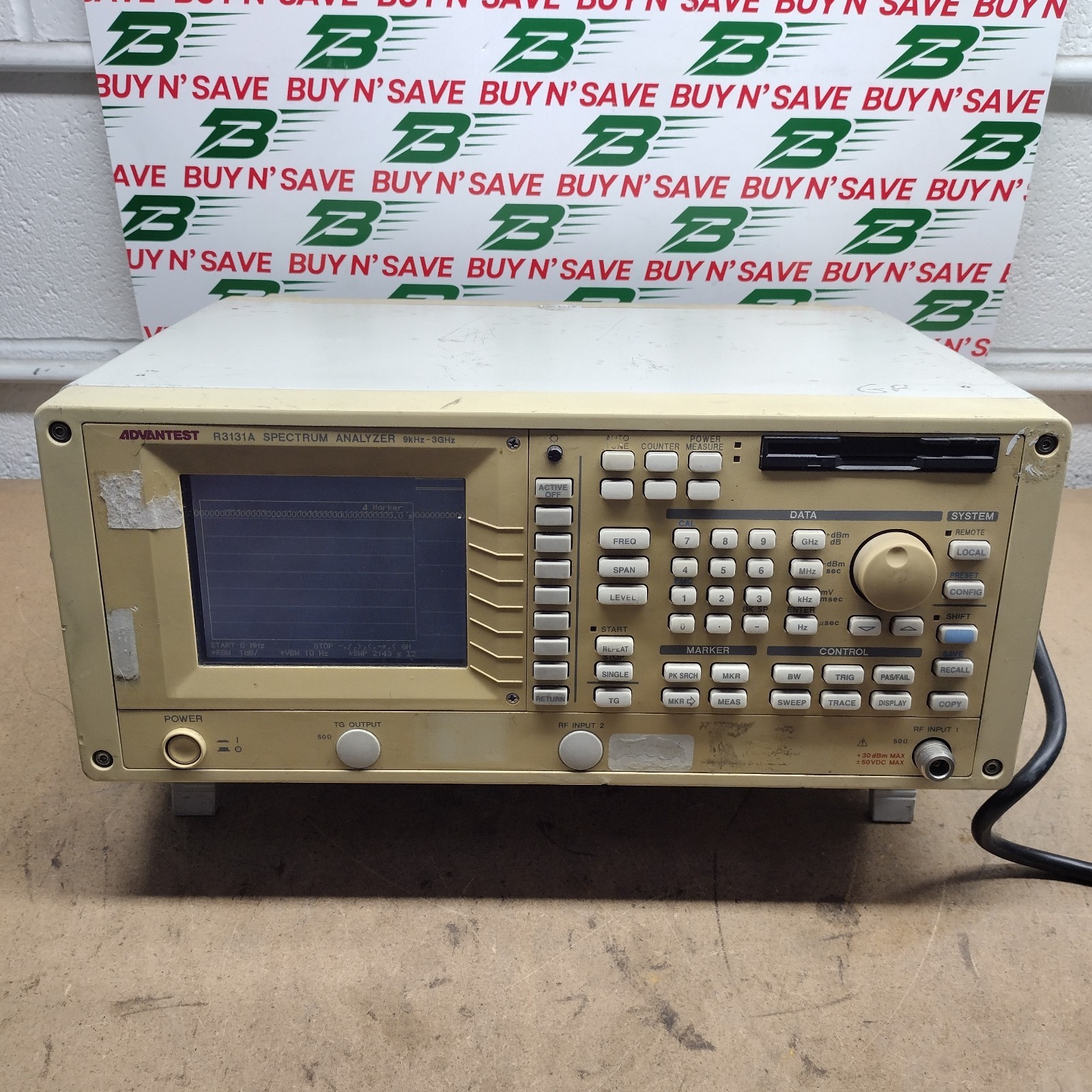 Advantest R3131A Spectrum Analyzer – w/Option 44 – Powers On – w/Pwr Crd – USED