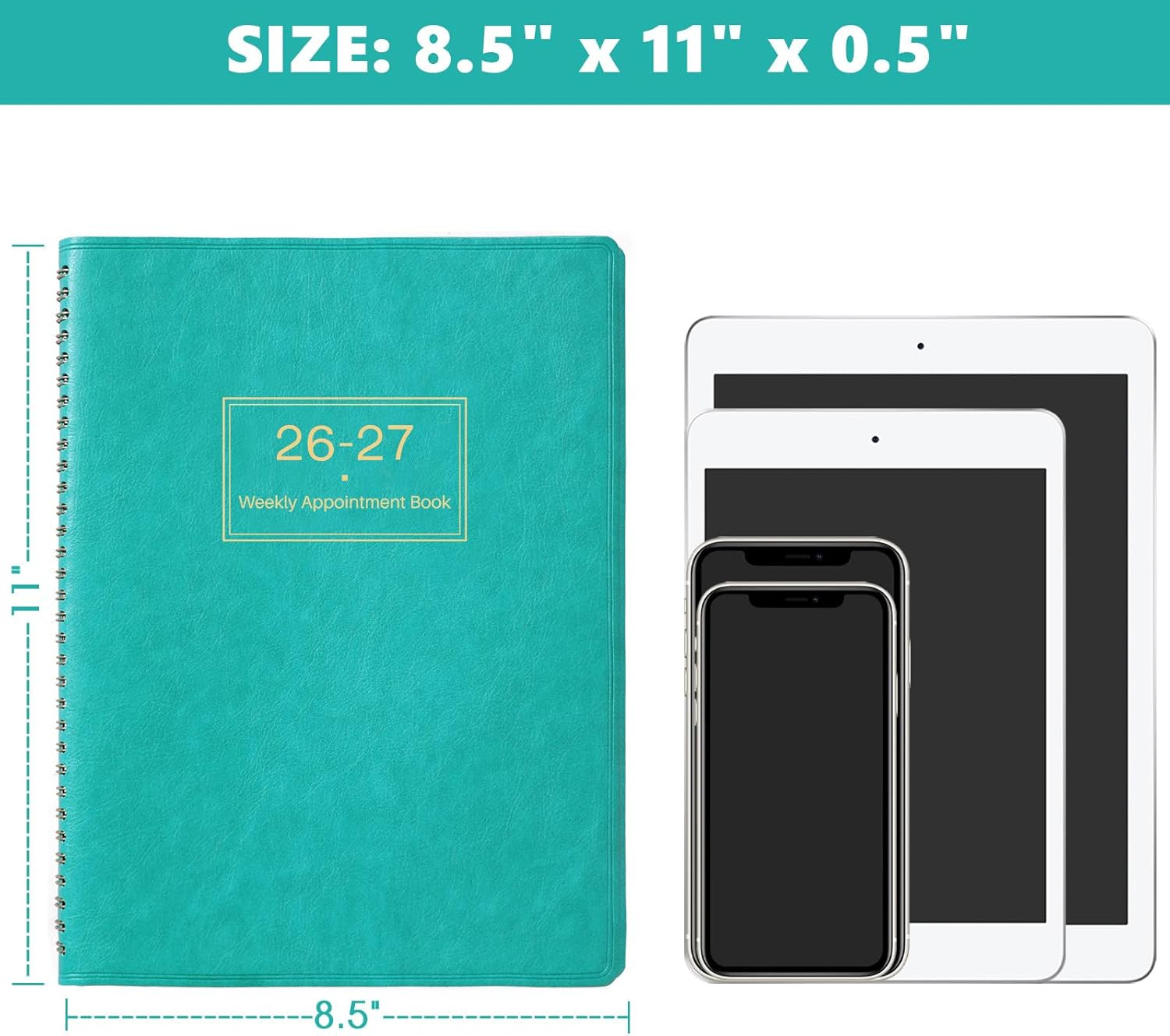 Weekly Appointment Book & Planner 2026-2027 – Large 2026-2027 Daily Hourly Plann