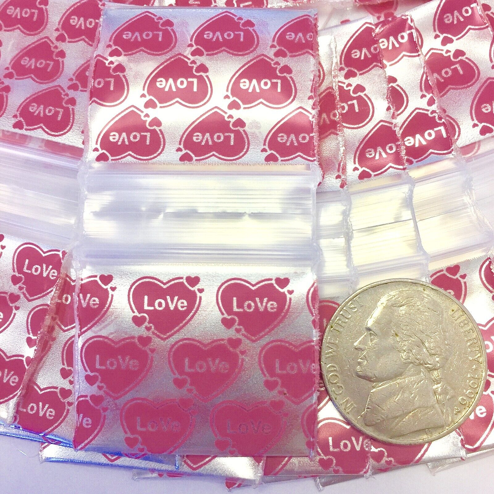 2.5 MIL 12510 MINI ZIP DESIGN BAGS 1.25″X1″ 10 DSN PRE-MIX 1000PCS, READ DETAILS