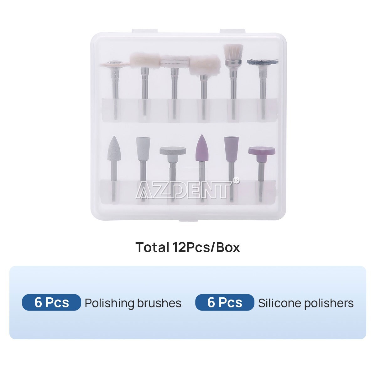 AZDENT Dental Composite Finishing Polishing Brushes Silicone Polishers RA 2.35mm