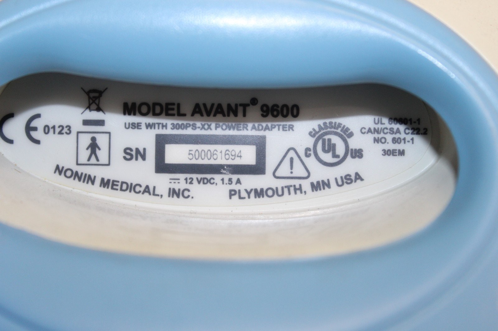 Nonin Avant 9600 Tabletop Digital Pulse Oximeter Monitor