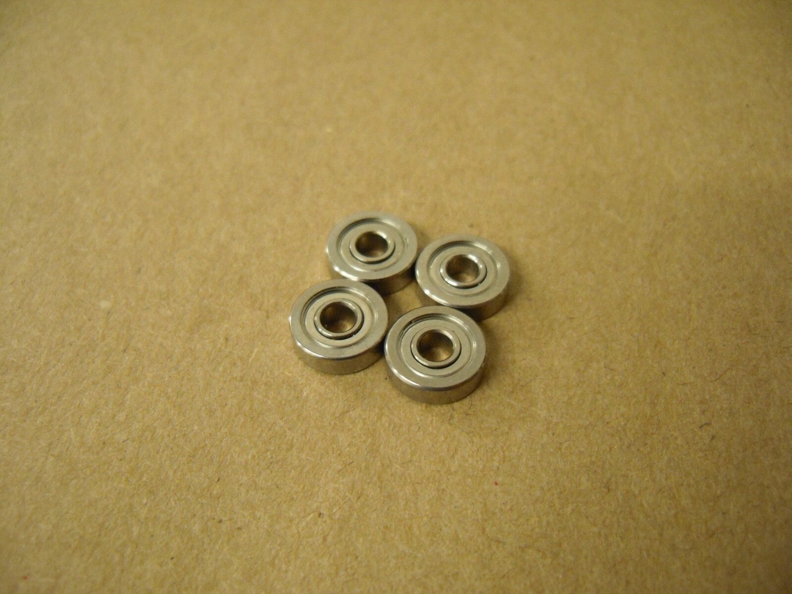 (Qty 4) SSRI-618Z FLANGED MINIATURE BEARING ONE SIDE SHIELDED ONE SIDE OPEN