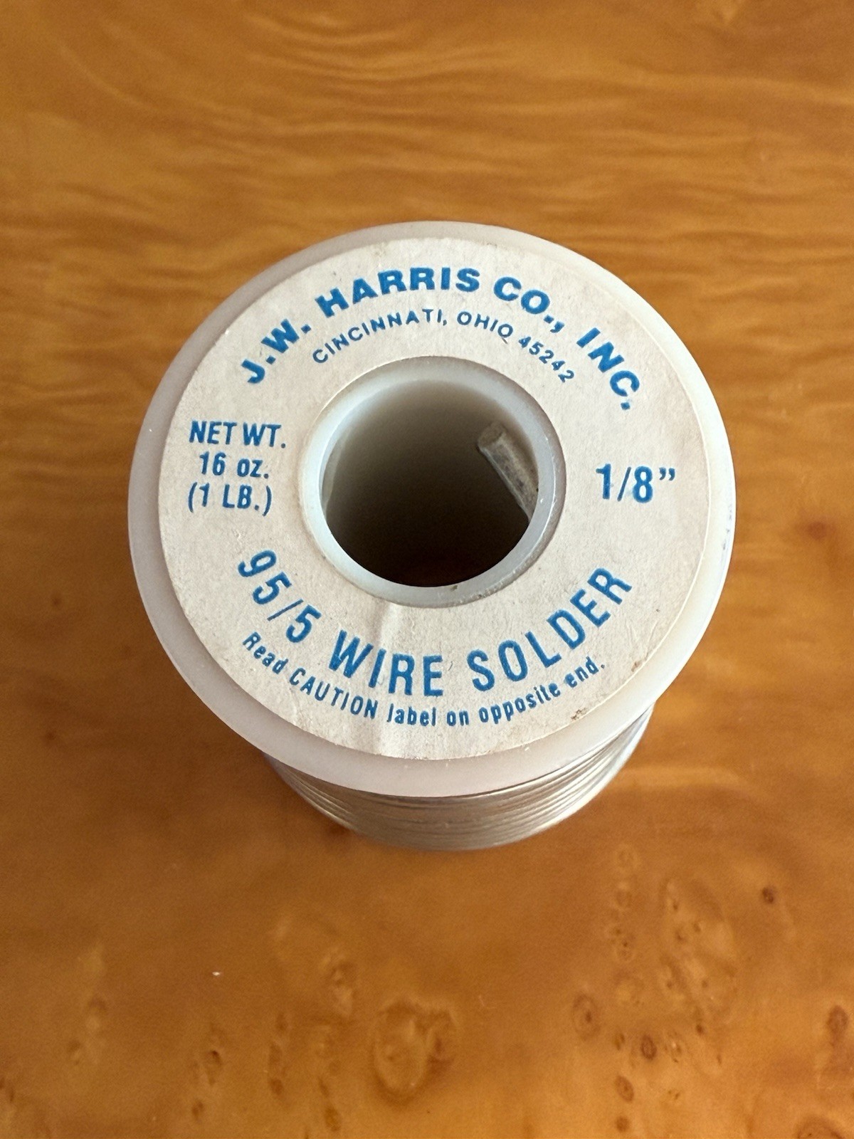 JW Harris 95/5 Wire Solder 1lb 1/8 Dia. SOLD AS IS NO RETURNS