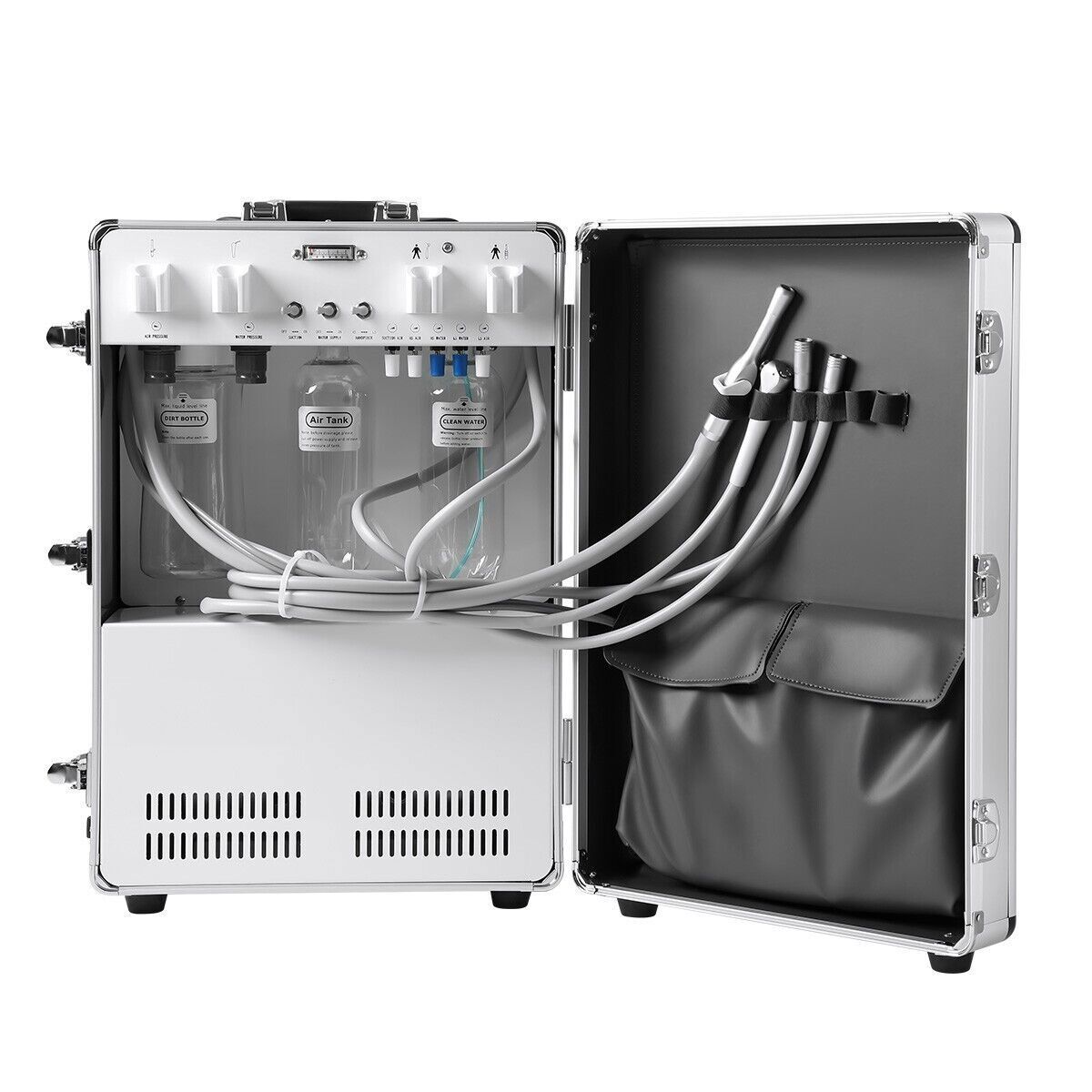 Portable Dental Delivery Unit High-Strength Aluminum Box with Air Compressor
