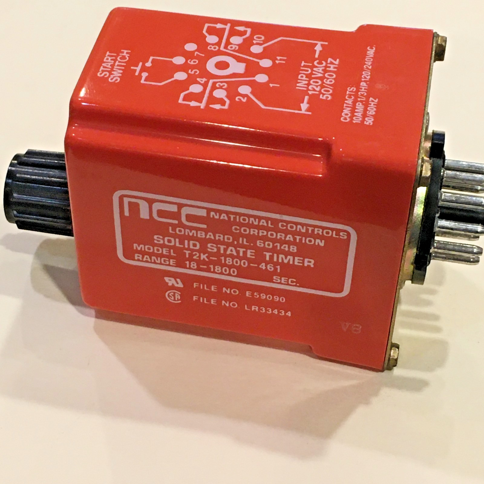 NCC T2K-1800-461 SOLID STATE TIMER (0.3 to 30 min.)