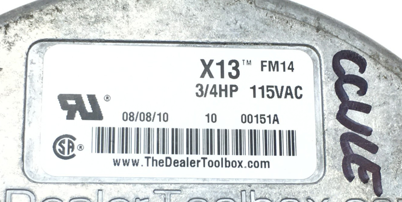 Genteq X13 FM14 Module ONLY 115 VAC 3/4 HP CCW LE rotation used #W135