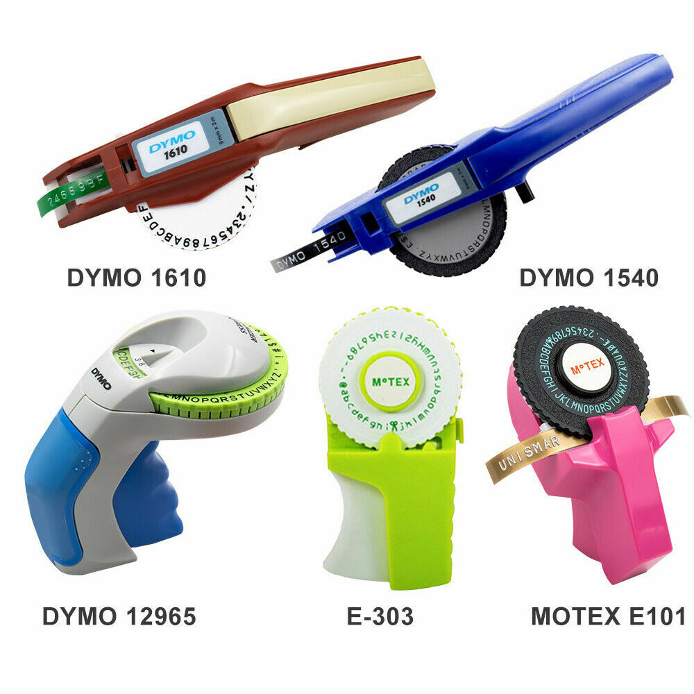 3PK 3D Embossing Tapes For DYMO Embossers Label Maker 1/2″ Red Blue Black