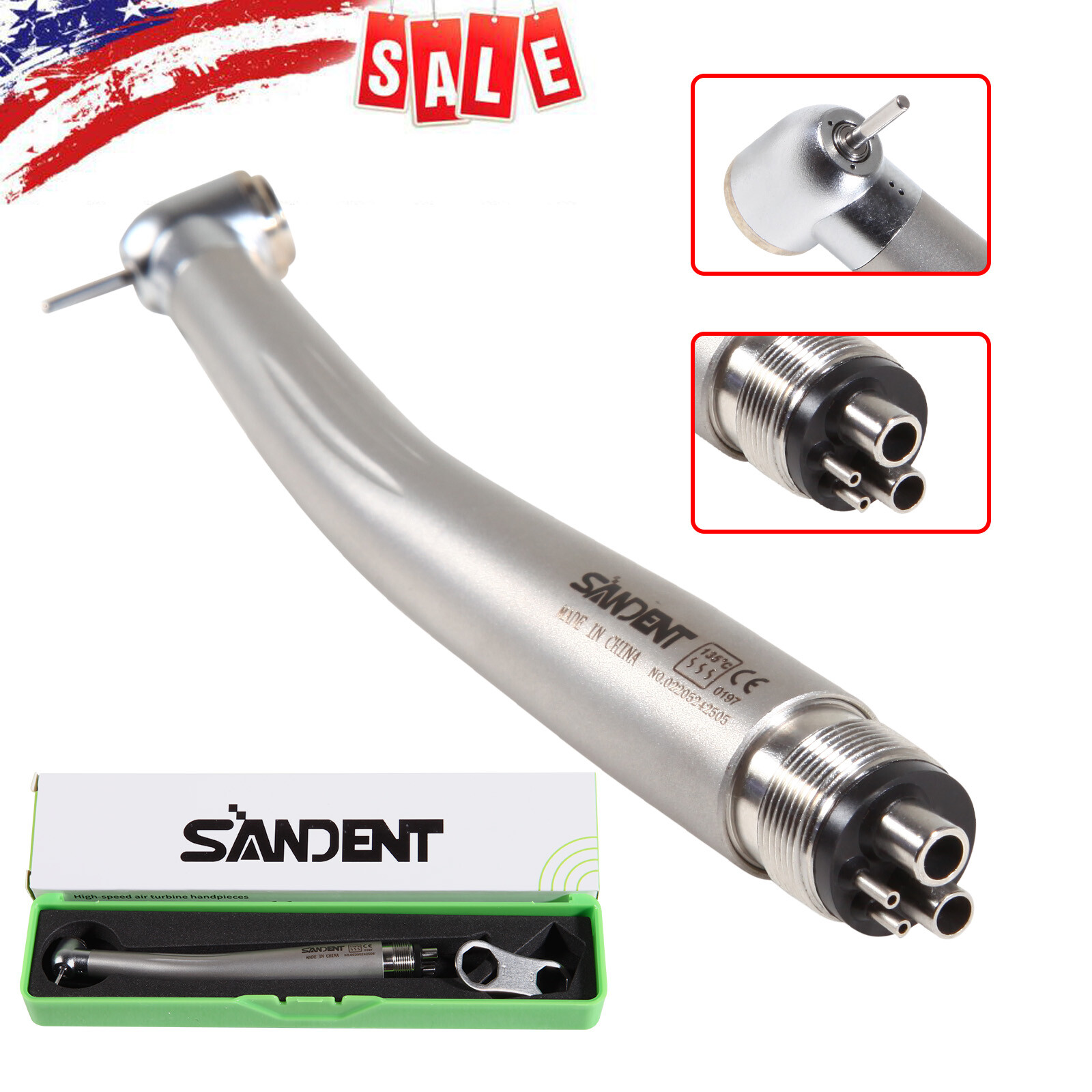10* SANDENT NSK PANA MAX Style Dental High Speed Handpiece 4 Hole Midwest NJ