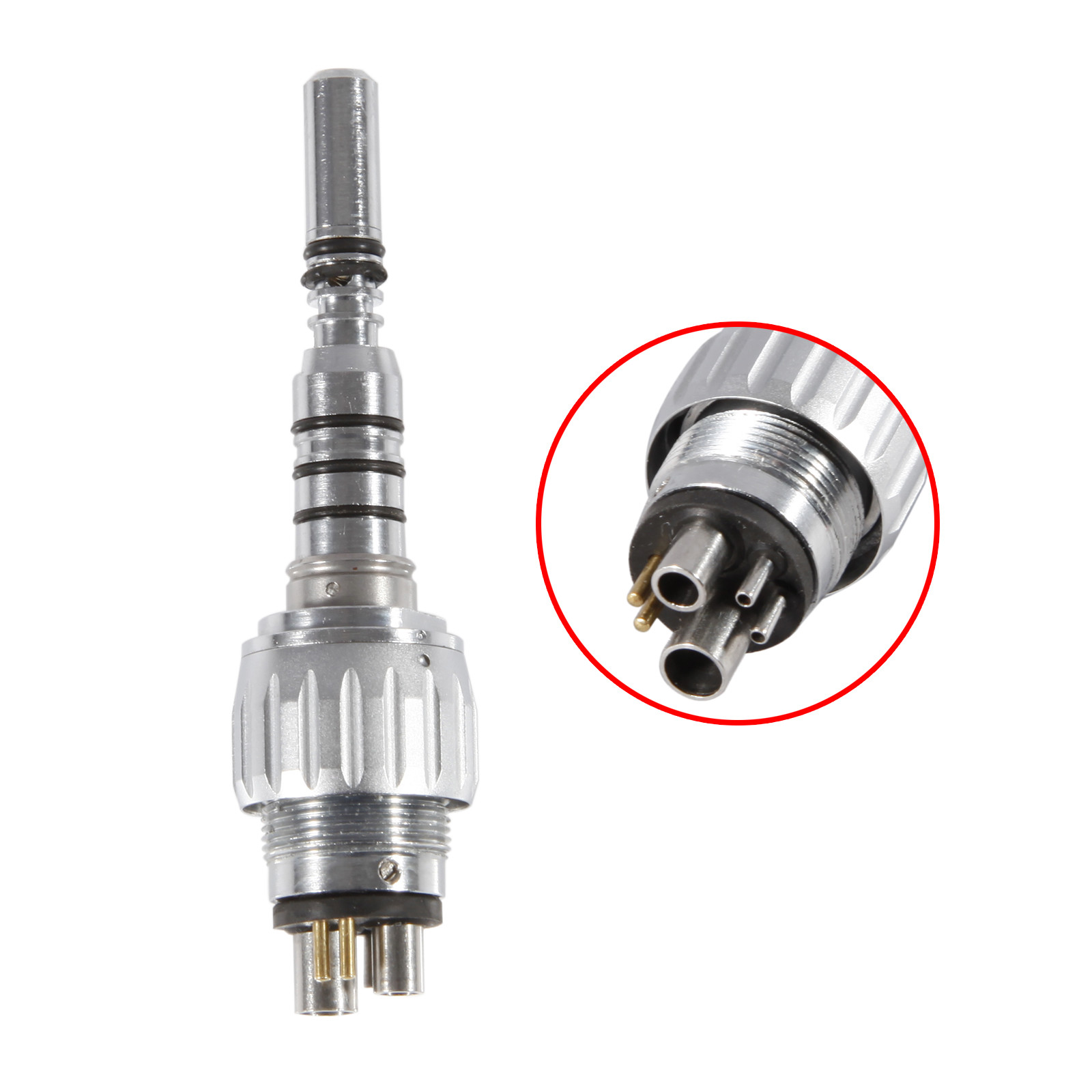Dental Fiber Optic LED Handpiece Turbine Coupler 6Holes 6-Pin Fit KaVo Multiflex