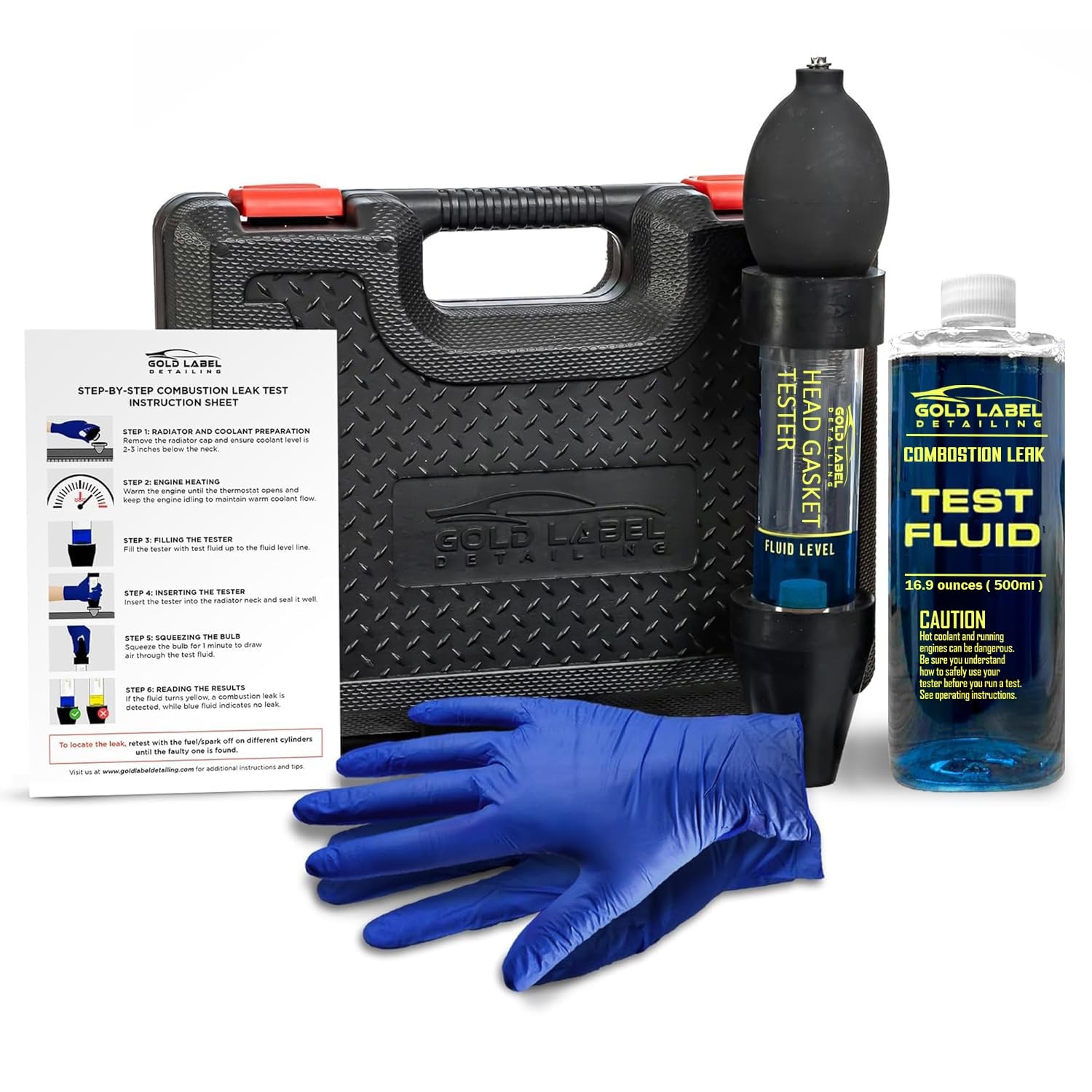 Gold Label Detailing Combustion Leak Detector Kit – 100+ Tests Automotive…