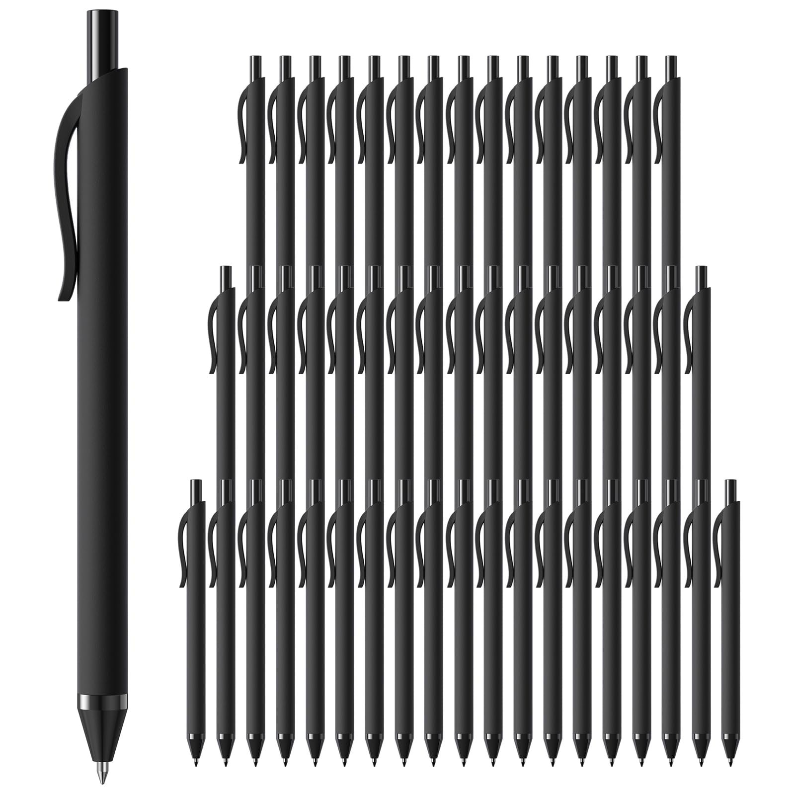 InkSlick 50 Pack Black Ink Pens – Bulk Pens, 1 Count (Pack of 50),