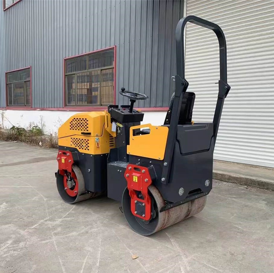 Factory Direct Sale 1.5 Ton Double Drum Vibratory Soil Roller Compactor