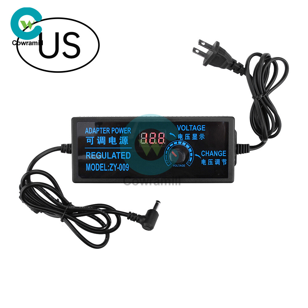 Adjustable AC-DC Power Supply Adapter Charger Variable Voltage 3V-24V Universal