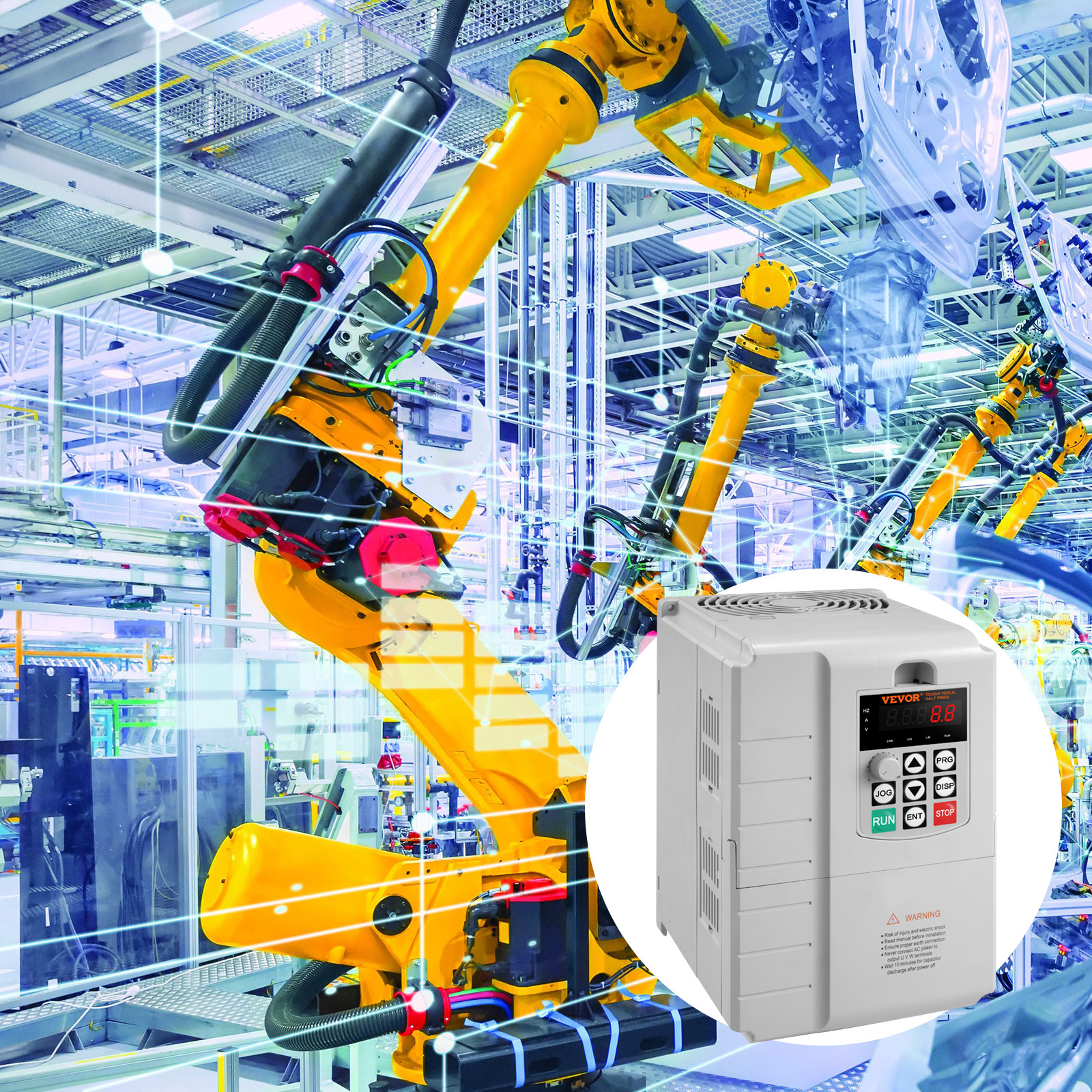 7.5KW 10HP Variable Frequency Drive Inverter Convert 1 To 3 Phase VFD 220V