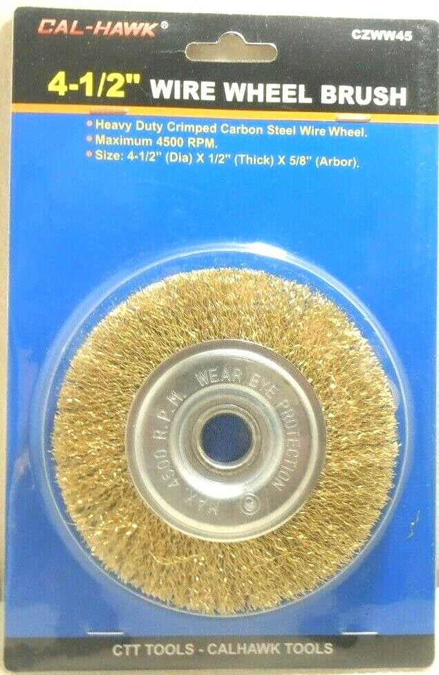 WIRE WHEEL 4 1/2″ INCH x 5/8″- 1/2″ INCH ARBOR CRIMPED WHEEL ANGLE GRINDER