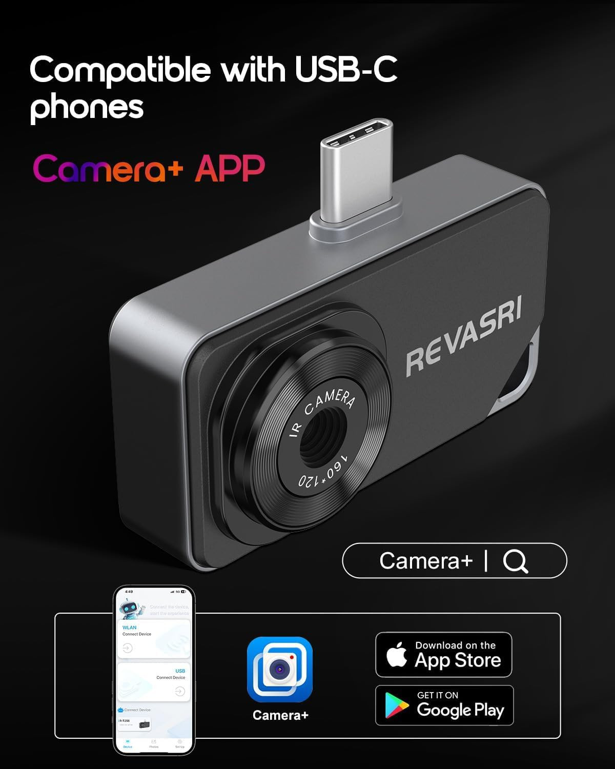 Thermal Camera for Iphone and Android, 320×240 Super IR Resolution Thermal Imagi