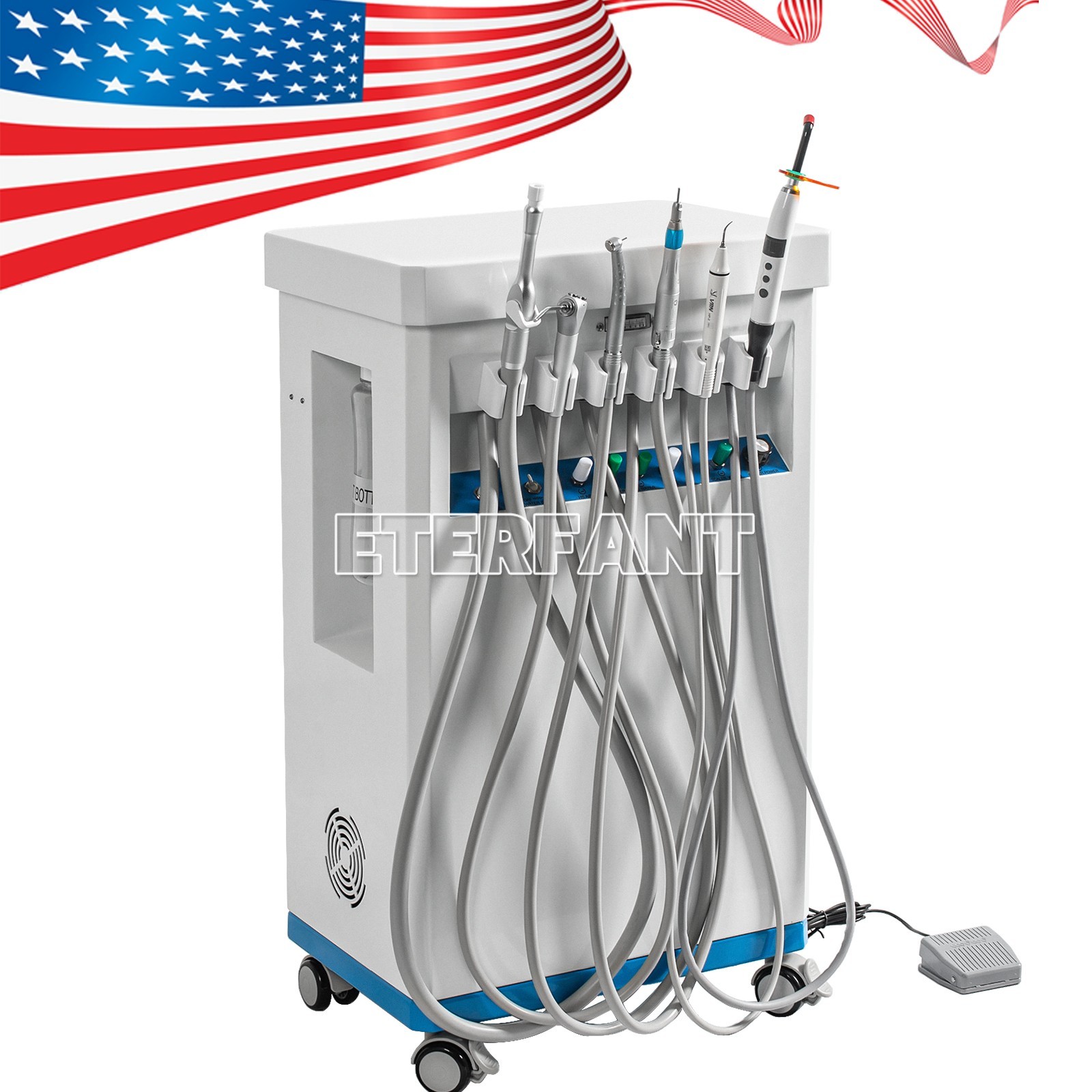 Dental Cart Delivery Unit Air Compressor LED Curing Light/Suction Unit System
