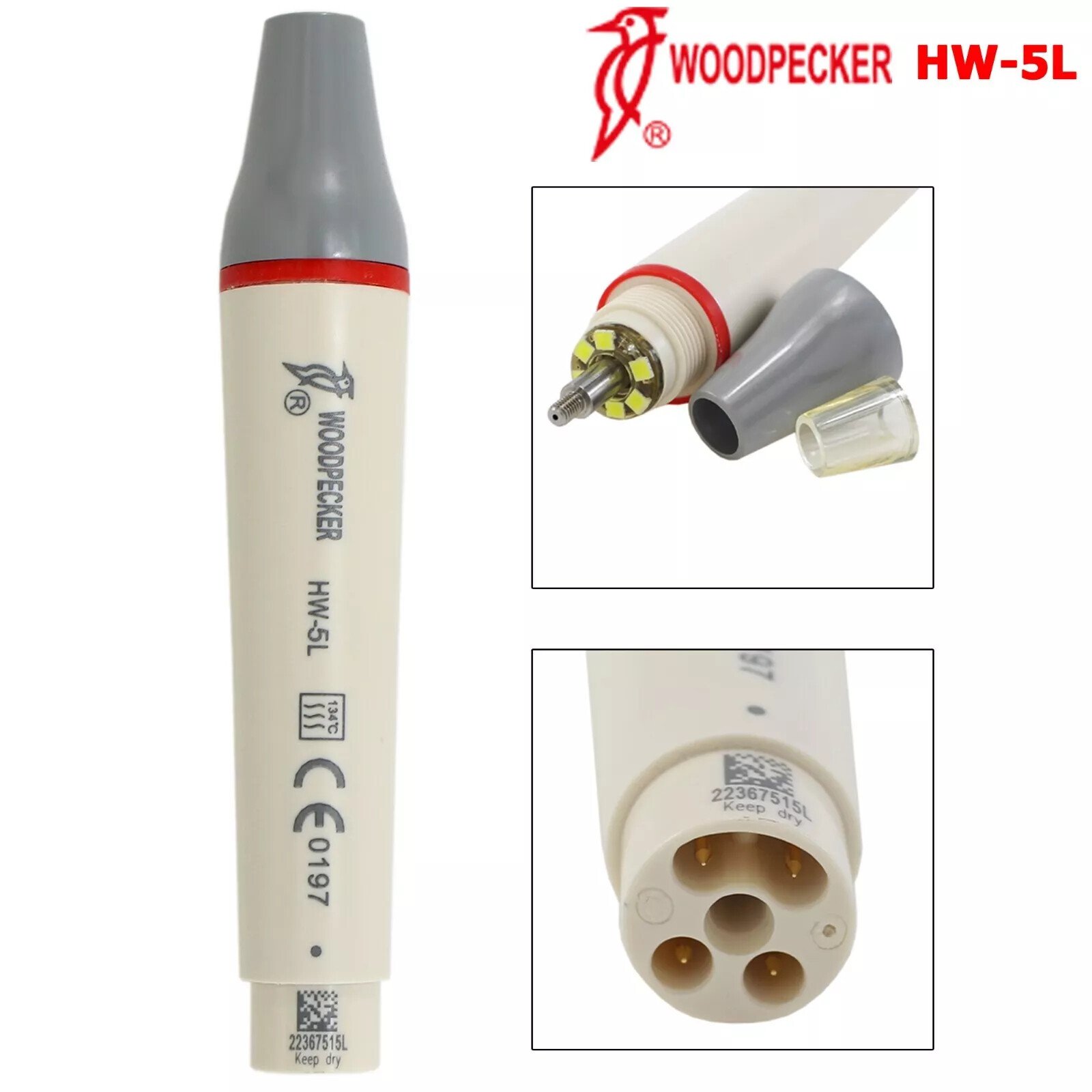 Woodpecker Dental Ultrasonic Scaler Handpiece HW-5L HD-1 HD-7H for D1 UDS-P