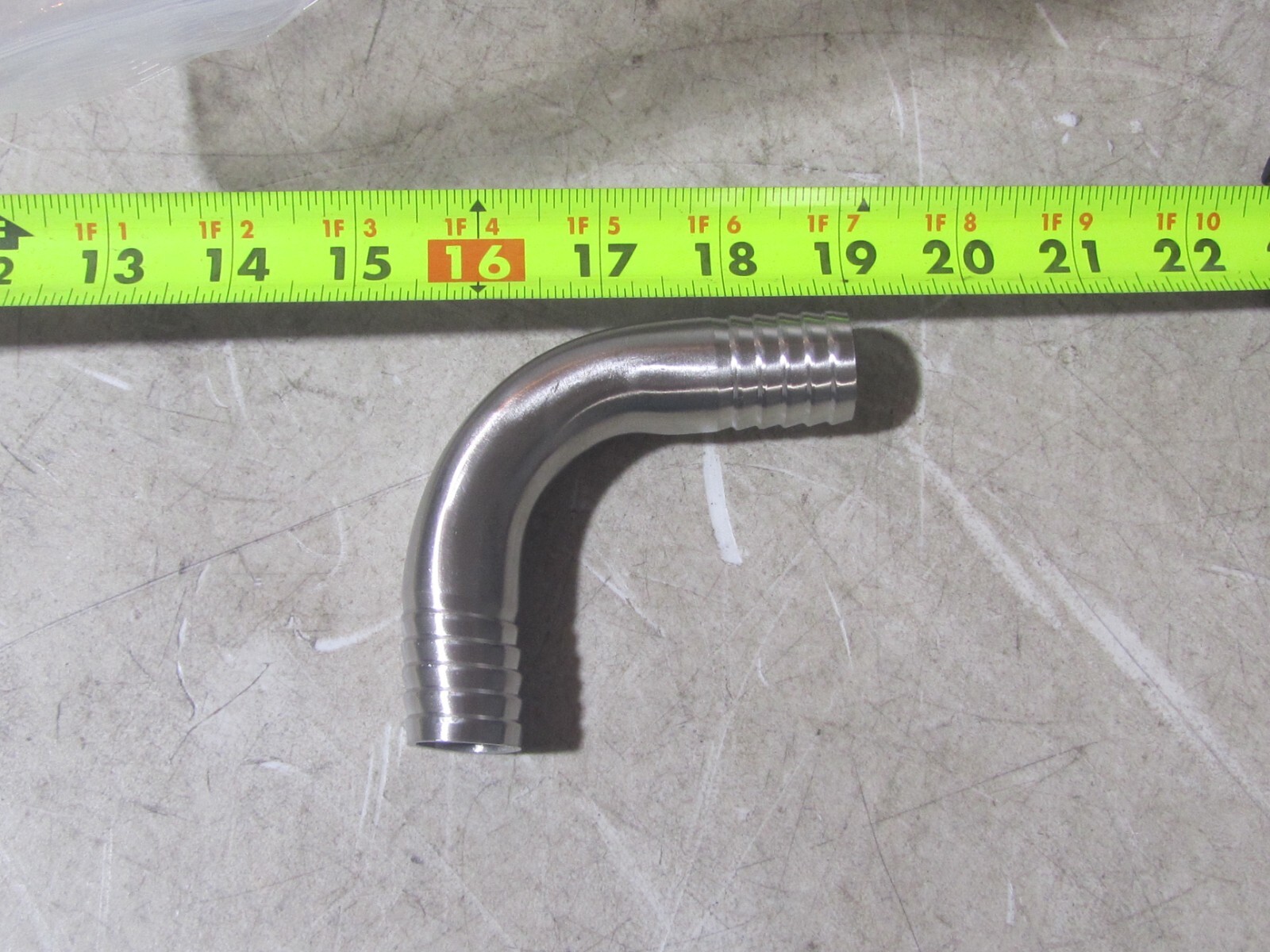 NEW 304 Stainless Steel Sanitary Hose Barb Fitting 1″ X 1″ 90 DEGREE ELBOW 25MM