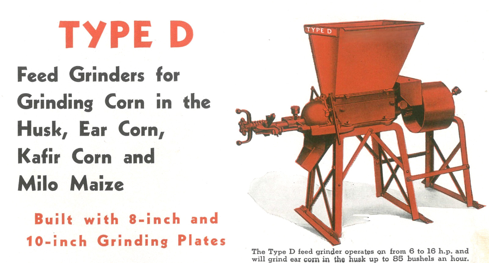IH Farmall McCormick Belt Driven Hammer Roughage Mills Feed Grinders Brochure