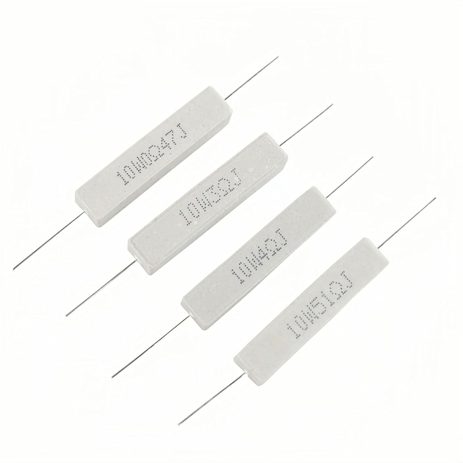 25 Values 50 Pieces Cement Resistor KIT 10W ±5% Ceramic Power Resistors 10 Wa…