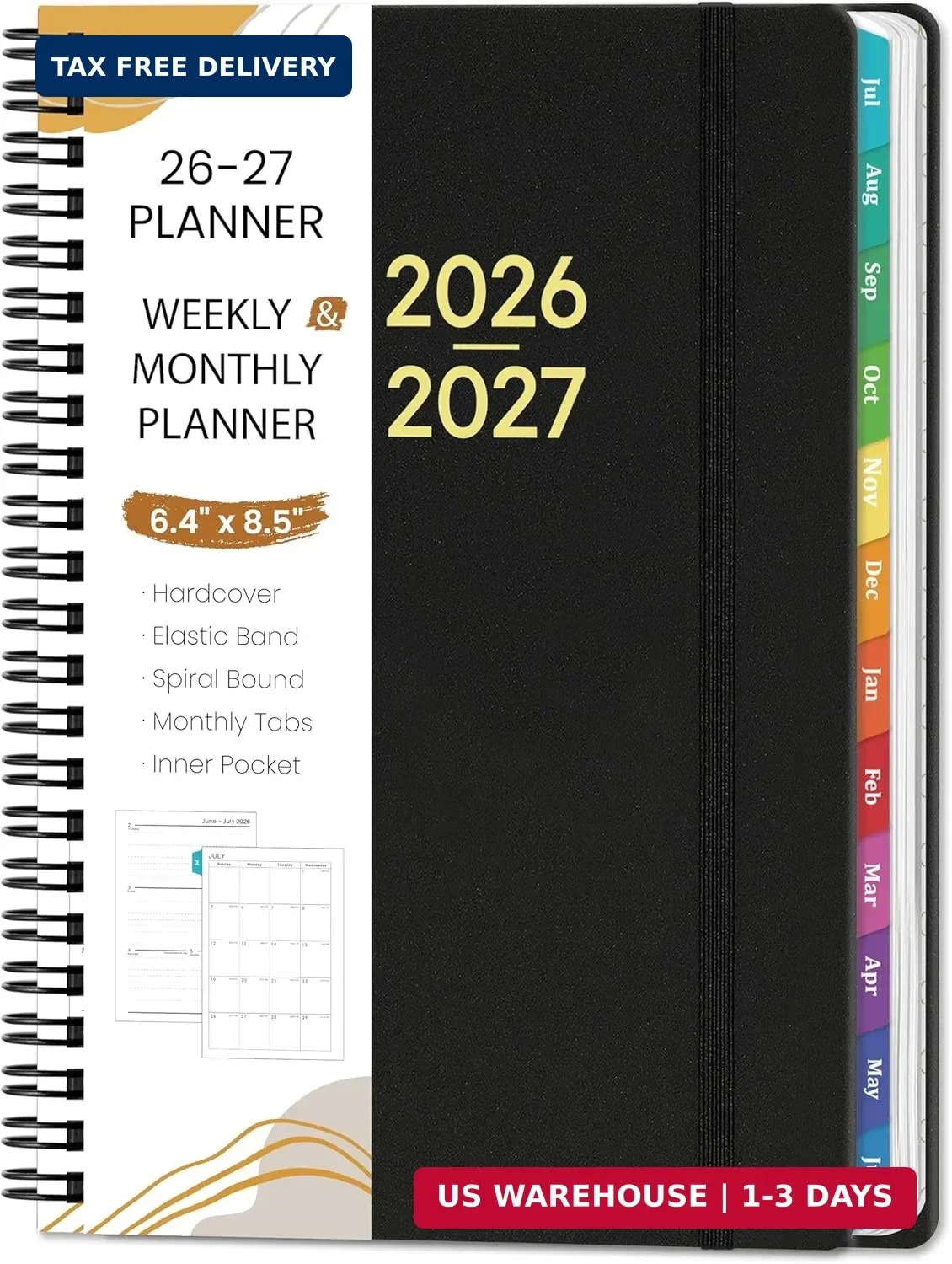 Planner 2026-2027 – Planner 2026-2027 Weekly and Monthly from Jul. 2026 – Jun. 2