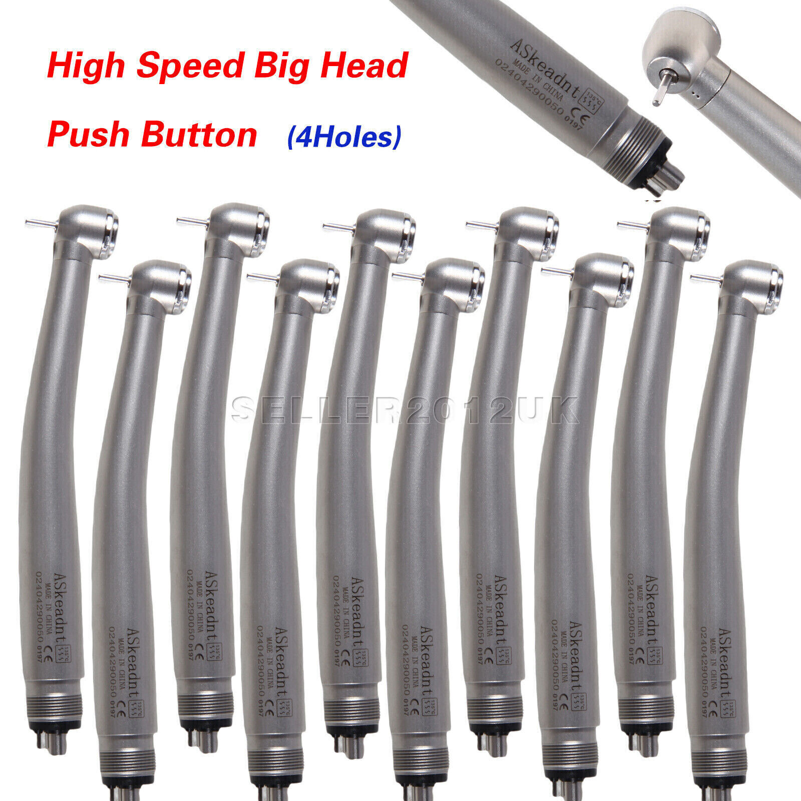 10 PCS Dental PANA MAX Style High Speed Handpiece Push Button 4 Hole Midwest