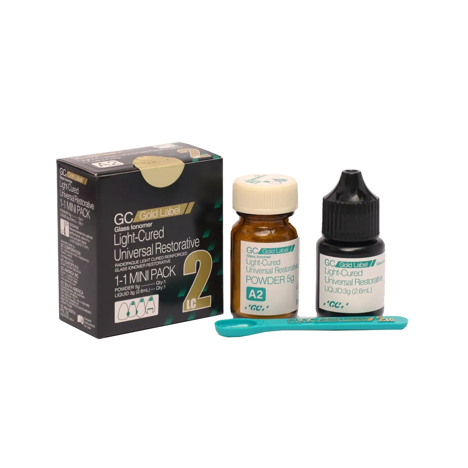 GC Fuji II LC Mini Light Cured High Fluoride Release Glass Ionomer Cement US STK
