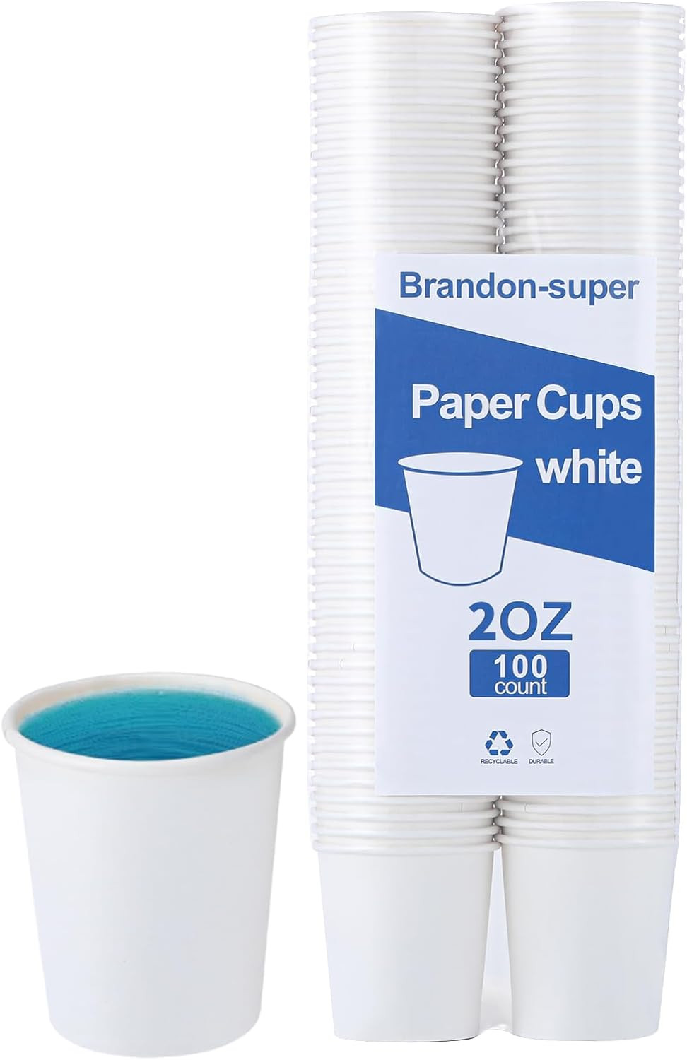 [100 Count – 2 Oz] Small Paper Cups, Mouthwash Cups Bathroom Cups Mini Cups Smal