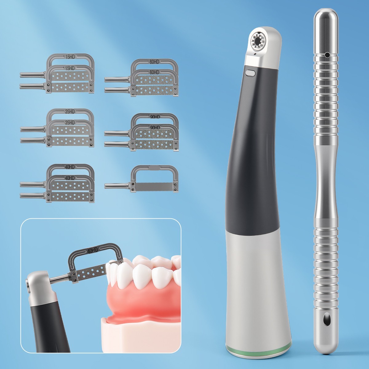Dental 4:1 Reduction Interproximal Stripping IPR System Contra Angle Handpiece