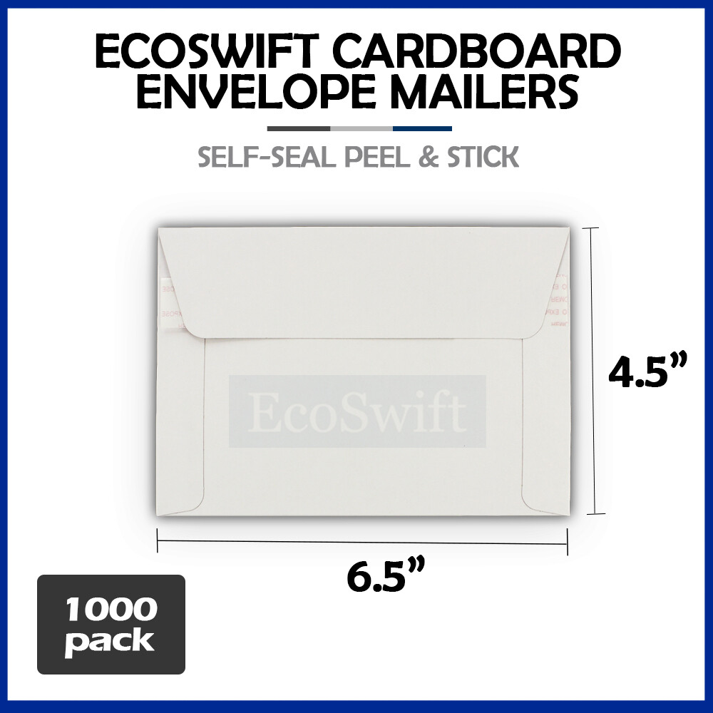 1000 – 6.5×4.5 ECOSWIFT SELF SEAL RIGID SHIPPING FLATS CARDBOARD ENVELOPE MAILER