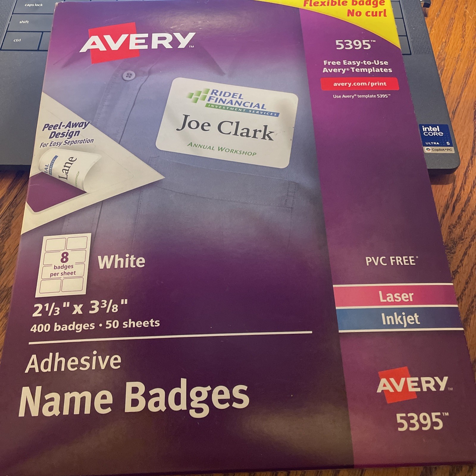 Avery 2-1/3″ x 3-3/8″ Matte White, 400 Printable Name Tags